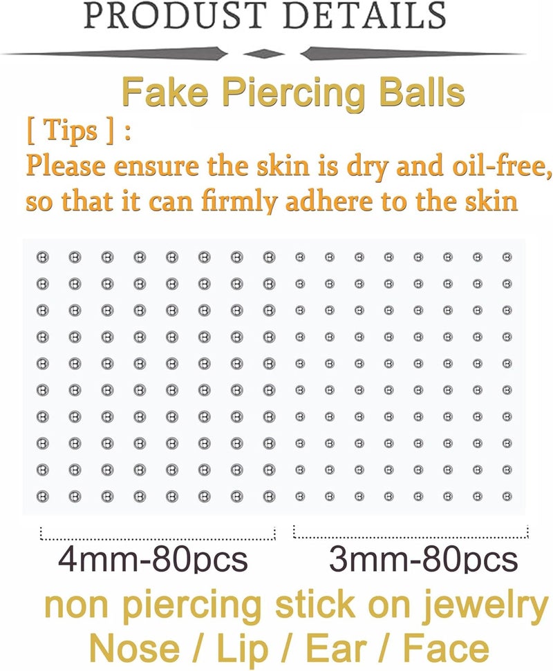 QWALIT Fake Lip Piercing Fake Lip Ring Fake Nose Ring Fake Snake Bites Fake Nose Piercing Faux Lip Rings Fake Snake Bite Piercing Clip Lip Ring Ear Cuff Earrings - Image 2